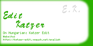 edit katzer business card